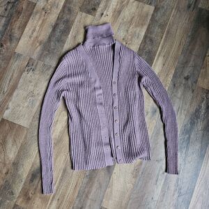 Express Vintage Sleeveless Turtleneck Sweater & Vardigan Set - Fine Ribbed - Sm